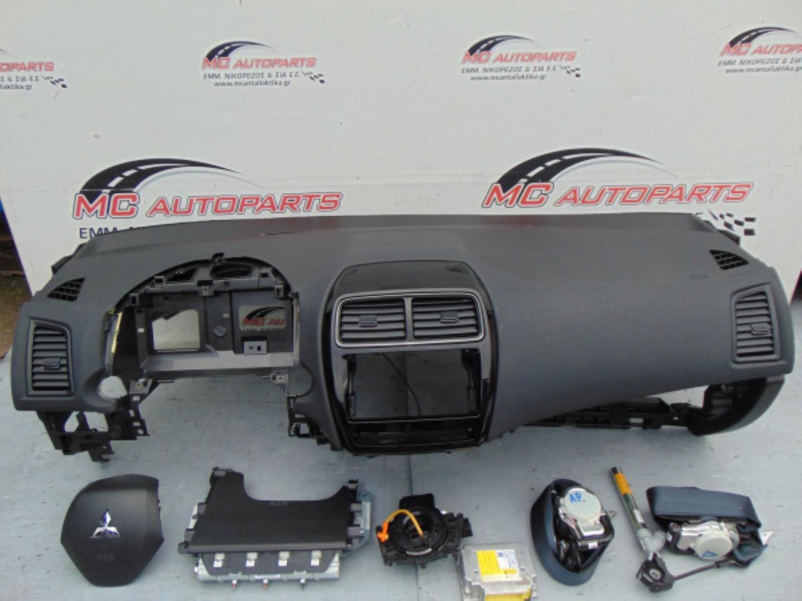 Εικόνα από Αερόσακος  Set  MITSUBISHI ASX (2014-2020)     Οδηγού(1 μπρίζα),ταμπλό με συνοδηγού(2 μπρίζες),αερόσακος ποδιών,αριστερή ζώνη,δεξιά ζώνη με προεντατήρα,ταινία,εγκέφαλος airbag